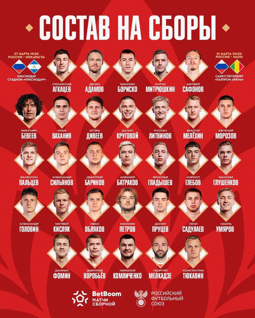 Мингиян Бевеев – в итоговом составе на мартовские сборы