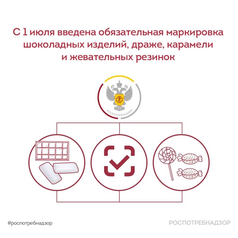 В соответствии с постановлением Правительства Российской Федерации от 31 мая 2025 года №818 с 1 июля 2026 года обязательная маркировка распространяется на новый блок кондитерских изделий: шоколадные изделия, драже, карамель...