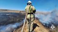 В Целинном районе пожарные МЧС России ликвидировали возгорание
