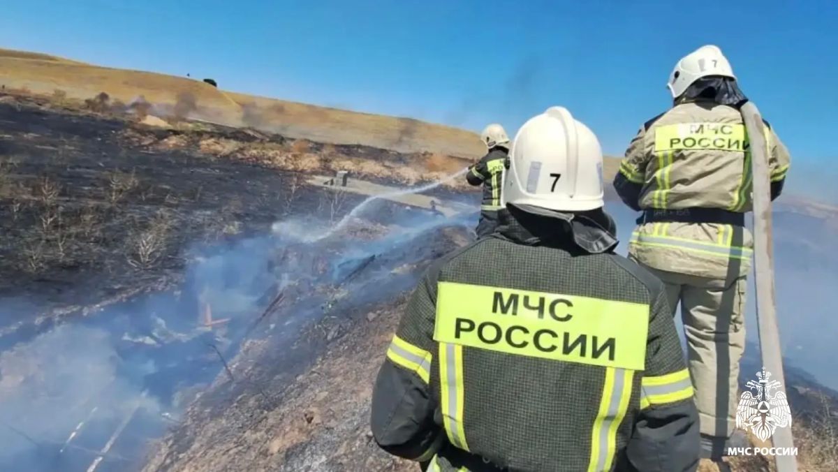 В Целинном районе пожарные МЧС России ликвидировали возгорание В Целинном районе пожарные МЧС России ликвидировали возгорание