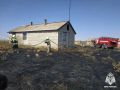 В Целинном районе потушили возгорание сухой растительности