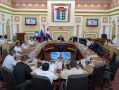 По поручению Председателя Народного Хурала Республики Калмыкия депутаты регионального парламента Олег Пюрбеев и Зулта Цекиров приняли участие во внеочередном 18-м заседании Элистинского городского Собрания