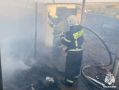 В Аршане потушили пожар в хозяйственной постройке