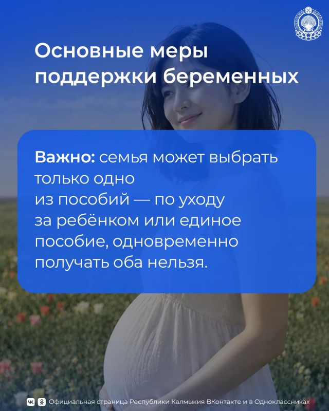 В Калмыкии действует комплексная система мер поддержки беременных женщин, реализуемая через Отделение Социального фонда России (СФР) и медицинские учреждения В Калмыкии действует комплексная система мер поддержки беременных женщин, реализуемая через Отделение Социального фонда России (СФР) и медицинские учреждения