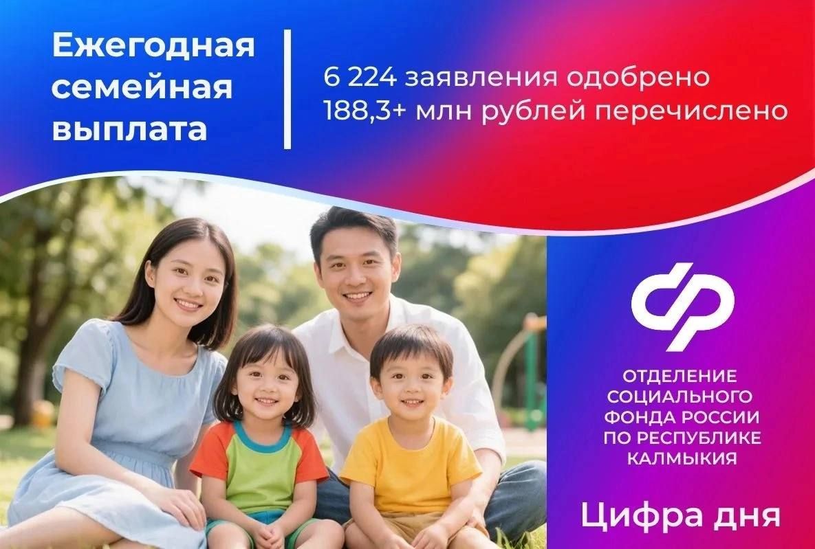 Более 188,3 млн рублей направили на поддержку семей Калмыкии